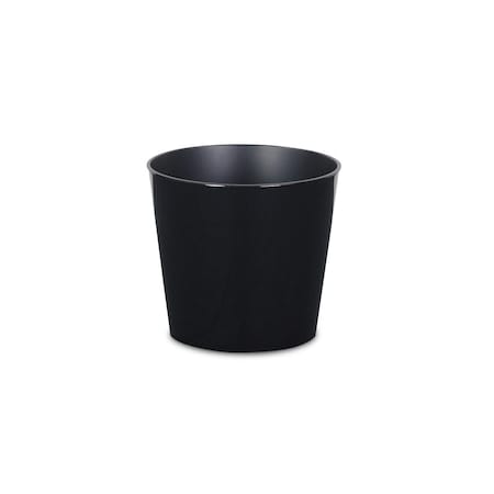Cheungs 6.5 in. Round Tapered Recycled Plastic Planter, Black PP-103BK